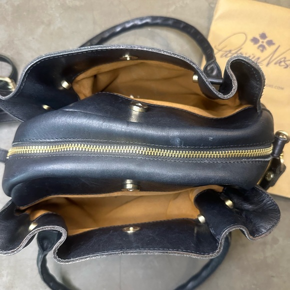 Patricia Nash Black Leather Heritage Collection Ashford Handbag/Crossbody - Picture 6 of 9